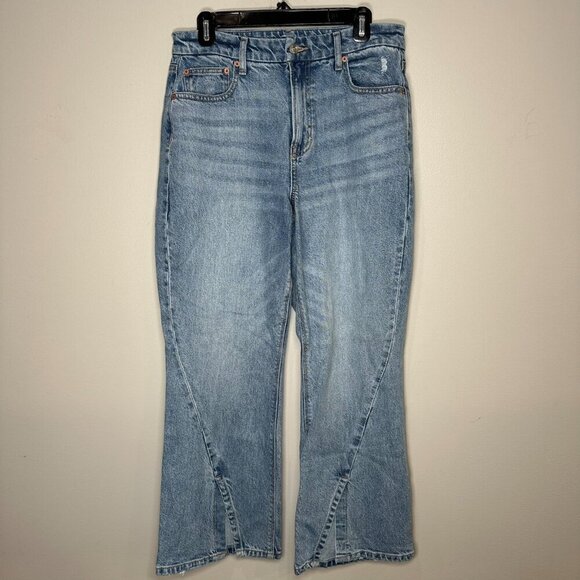 American Eagle 90's Bootcut Jeans Size 10 Short Split Hem Stretch - Picture 1 of 14